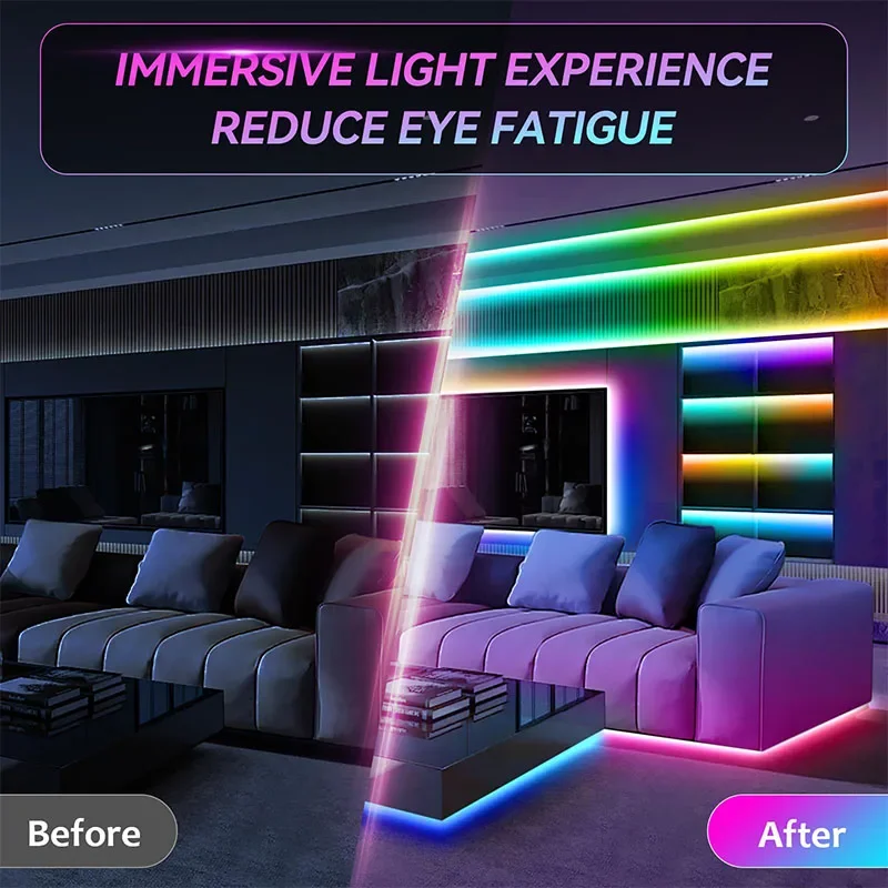 1-30M 5V LED Strip Lights USB Bluetooth APP Control Color Changing and 24key Remote Control RGB Flexible Diode For TV Backlight