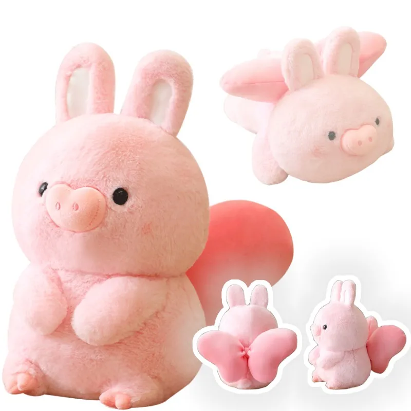 

Забавная креативная мультяшная плюшевая кукла-кролик, свинка, Детская Успокаивающая Спящая игрушка-обнимашка с животными, подарок на день рождения, милая детская декоративная подушка