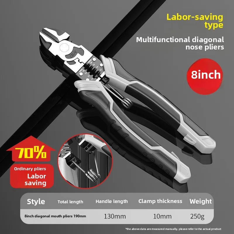 SIAOKL 9-Inch Needle Nose Pliers – Wire Stripper, Cutter, Crimper, Chrome Vanadium Steel
