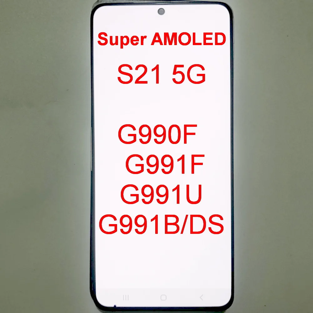 Super AMOLED For Samsung S21 5G G990F G991F G991U G991B/DS LCD Display Touch Screen Digitizer 6.2''With defects Screen replace