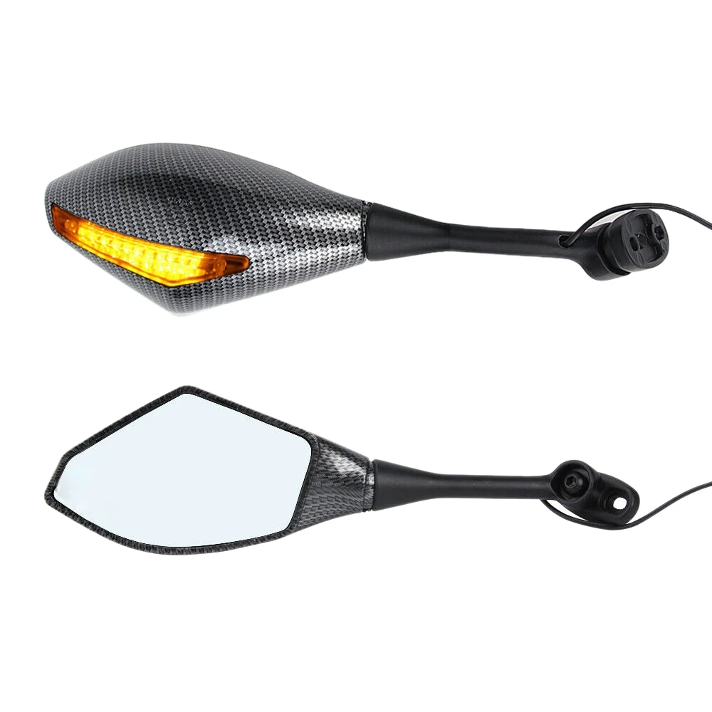 

Универсальные мотоциклетные зеркала заднего вида, светодиодный указатель поворота, боковой маркер для KAWASAKI NINJA YAMAHA YZF SUZUKI GSXR