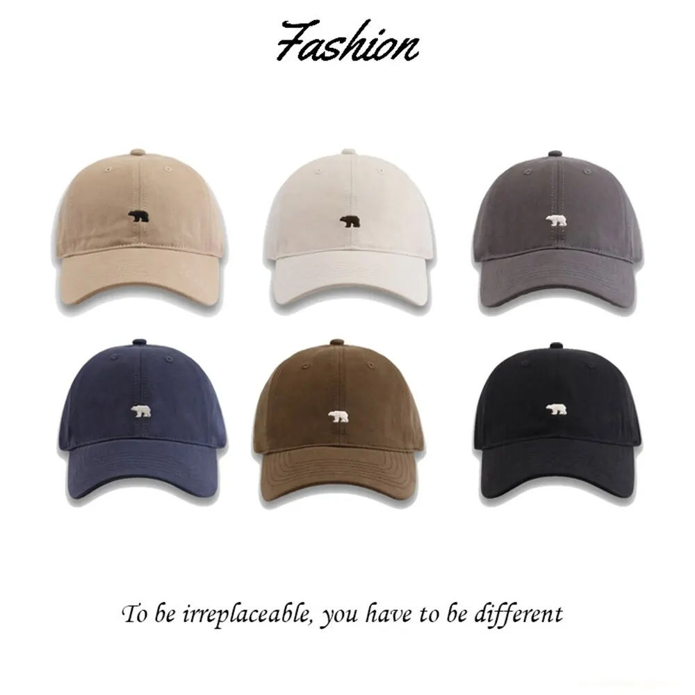 Baseball Hats Women Men Same Style Soft Top Polar Bear Duck Tongue Show Face Small Sunscreen Children