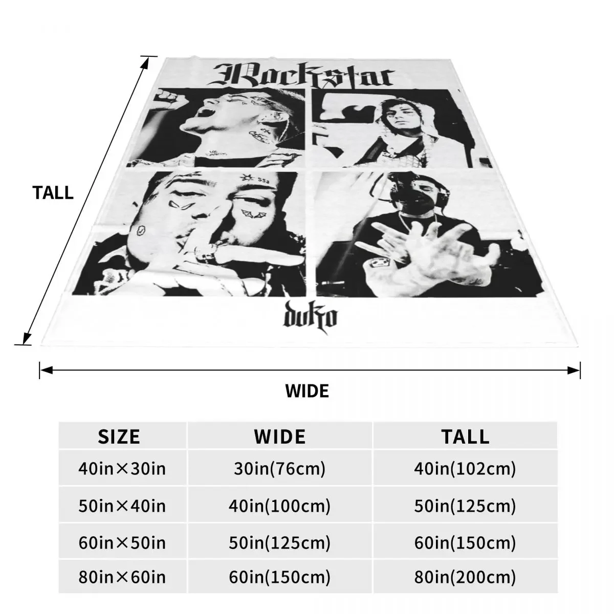 Super Warm Blanket Travel Duki Argentine Rapper Rockstar Music Bedding Throws Singer Flannel Bedspread Chair Sofa Bed Cover 6