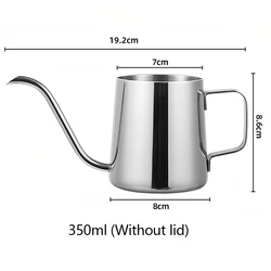 Stainless Steel Portable Hanging Ear Coffee Dripper - Reusable Filter-Free Funnel - L (Kettle)