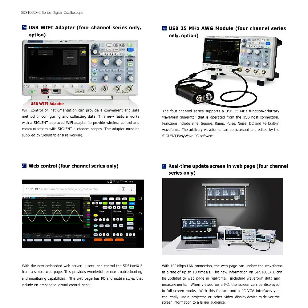 Osciloscopio Digital Siglent Technologies SDS 1104X-E 100 MHz