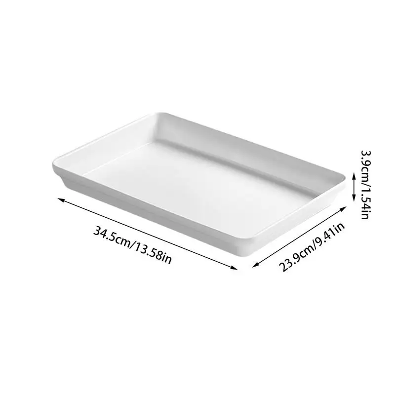 White Reusable Food Tray Large Serving Platters for Party Food Classic Design Large Serving Platter Set for Barbecues Outdoor 6
