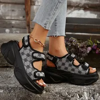 Sandales à l'offre elles compensées légères pour femmes, pantoufles optiques, chaussures de plage décontractées, nouvelle mode d'été, 2024 2
