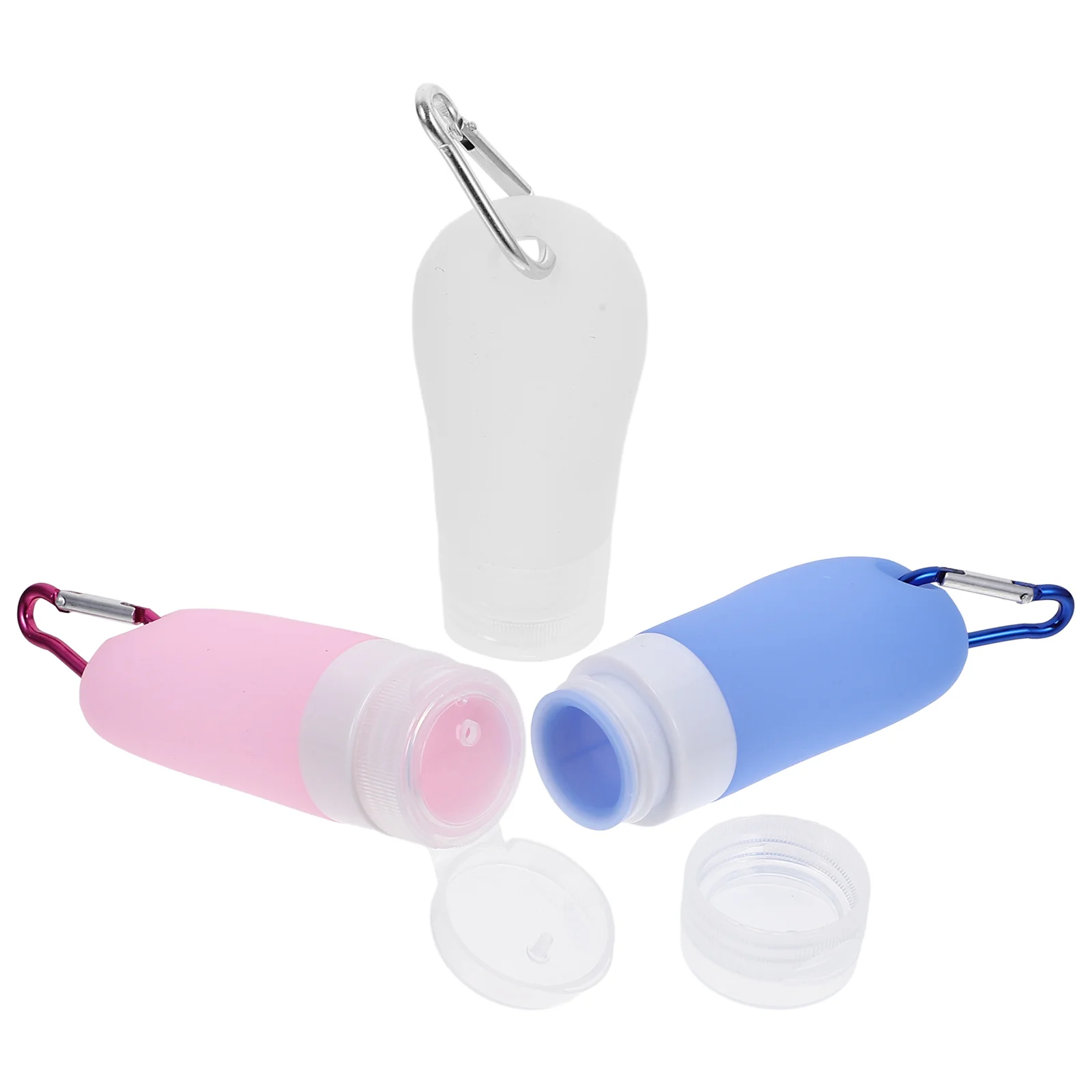 

Silica Gel Bottle Travel Bottles for Toiletries Portable Dispenser Empty with Hole Soap Shampoo