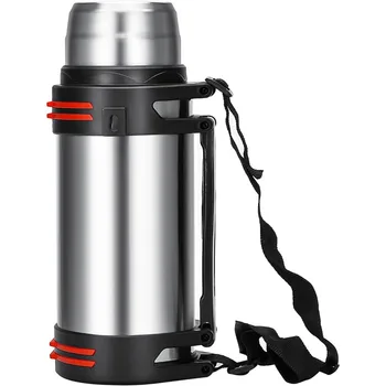 Bouteille Isotherme en Acier Inoxydable, Grande Capacité, Isolée Sous Vide, Contenant l'Eau Chaude, Idéal pour les Voyages en Plein Air 1