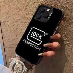 Glock Handgun Design Phone Case - Black & Silver Hard Shell Cover - IPhoneAir (Black1)