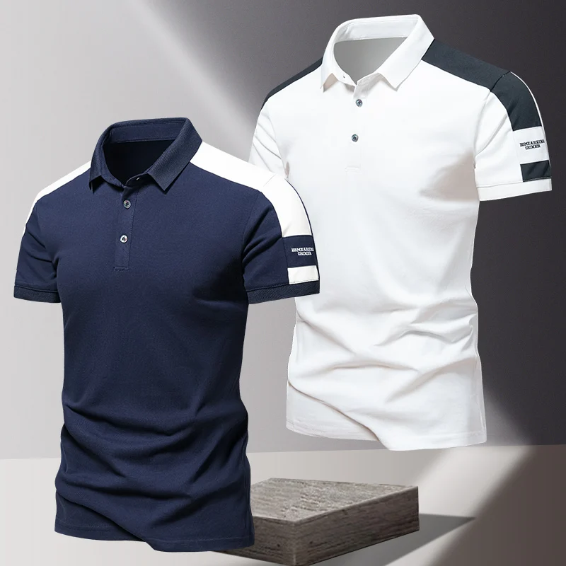Polo Shirt Mens Golf Shirts for Summer Business Casual