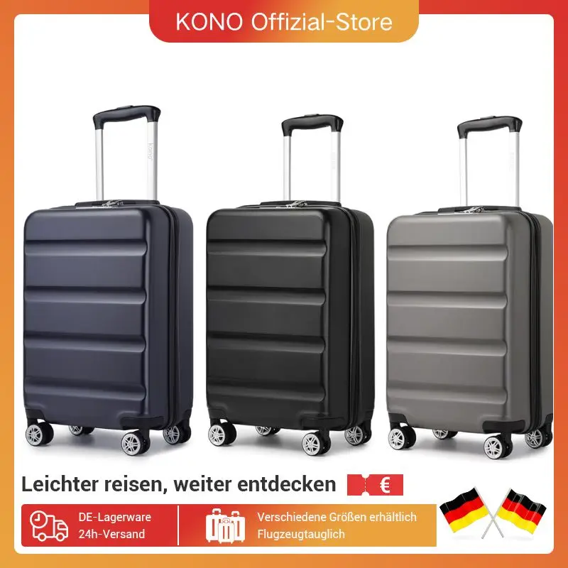 Valise cabine rigide KONO 4 roues multidirectionnelles avec serrure TSA 55cm 65cm 75cm bagage à main léger