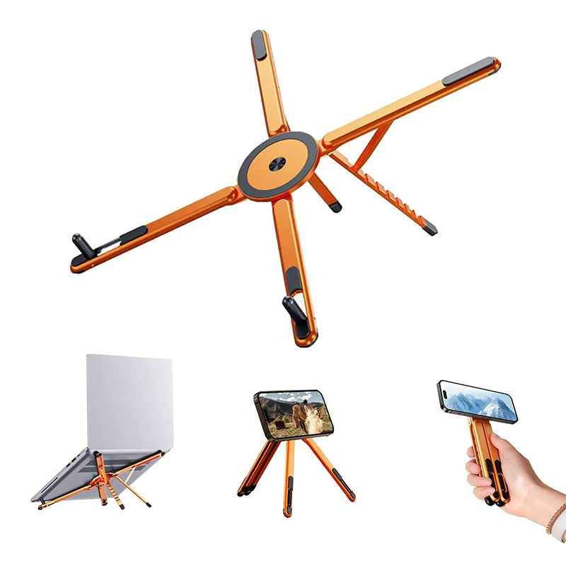 Ergonomic Aluminum Portable Foldable Laptop Stand with 8 Adjustable Heights
