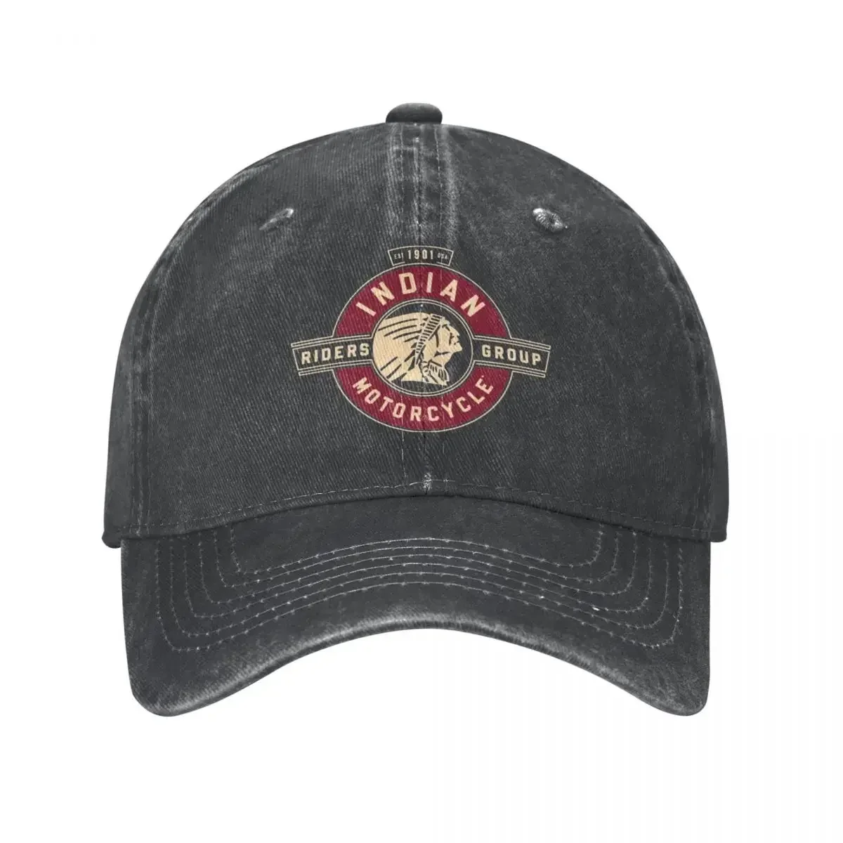 Schwarz friday indische Vintage Motorräder Baseball mützen Retro Distressed Denim Racing Kopf bedeckung Unisex Outdoor-Aktivitäten Mützen Hut