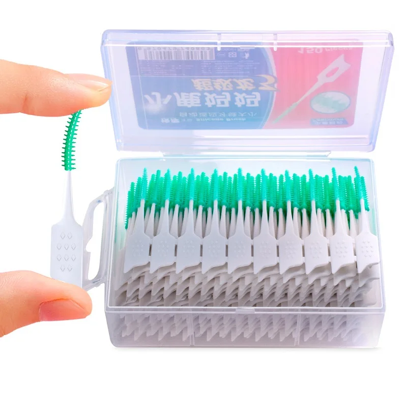 Silicone Interdental Brushes 150 pcs/box Super Soft Dental Cleaning Brush Teeth Cleaner Dental Floss Toothpicks Oral Care Tools