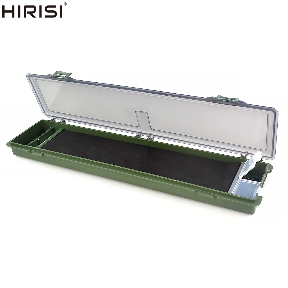Hirisi Carp Fishing Tackle Box Stiff Hair Rig Board with Pins Carp Fishing Rig Box Wallet Rig Storage Box