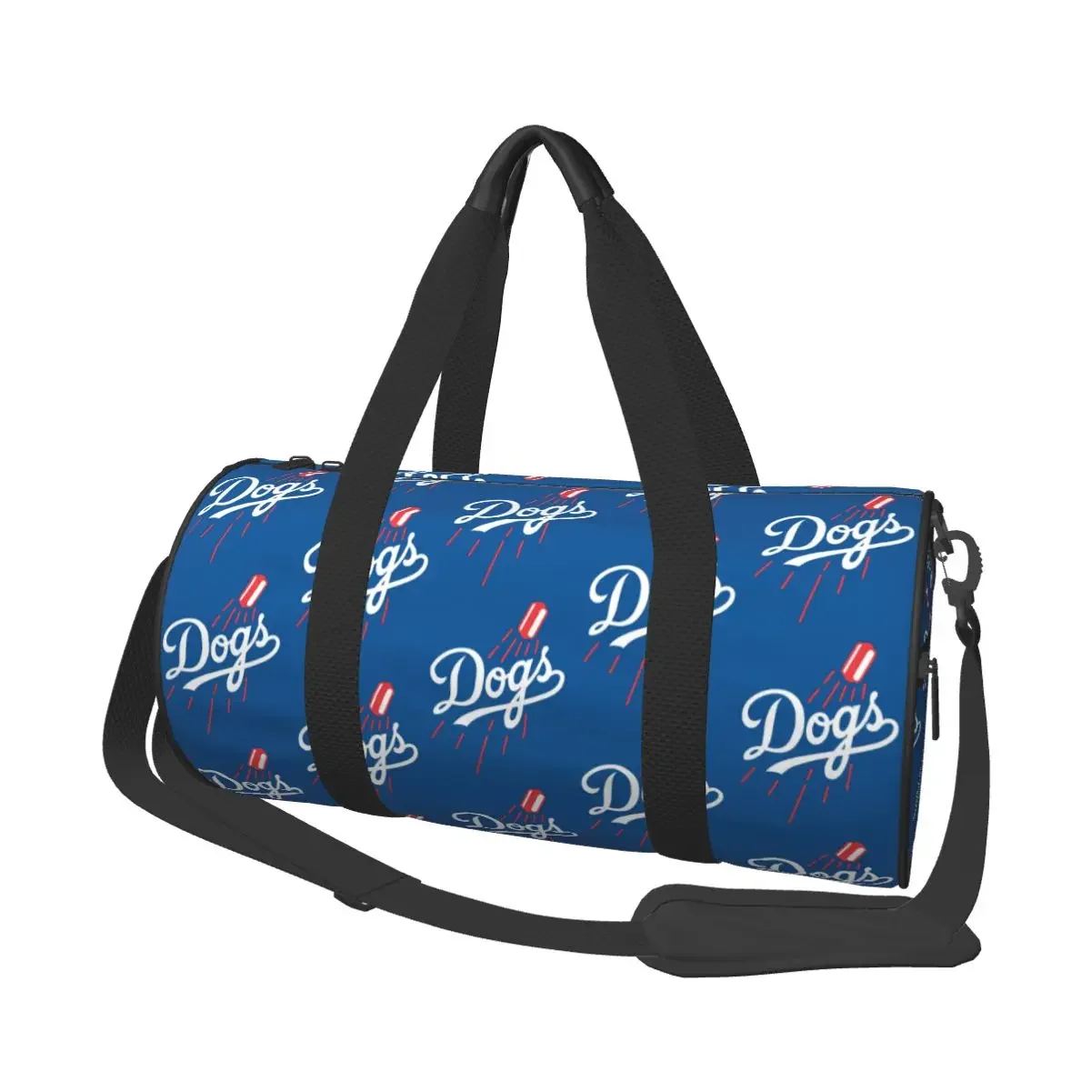 Dodger Dogs – Blaue große Duffle-Sporttasche, wasserdichte Duffle-Reisetaschen, Handtaschen, Fitnesstasche