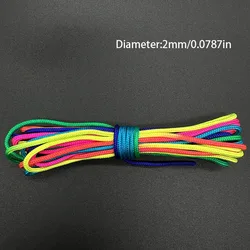 Vibrant Multi - Strand Climbing & Survival Rope - Paracord Bracelet Essentials - 5 meters (2mm Dark color)