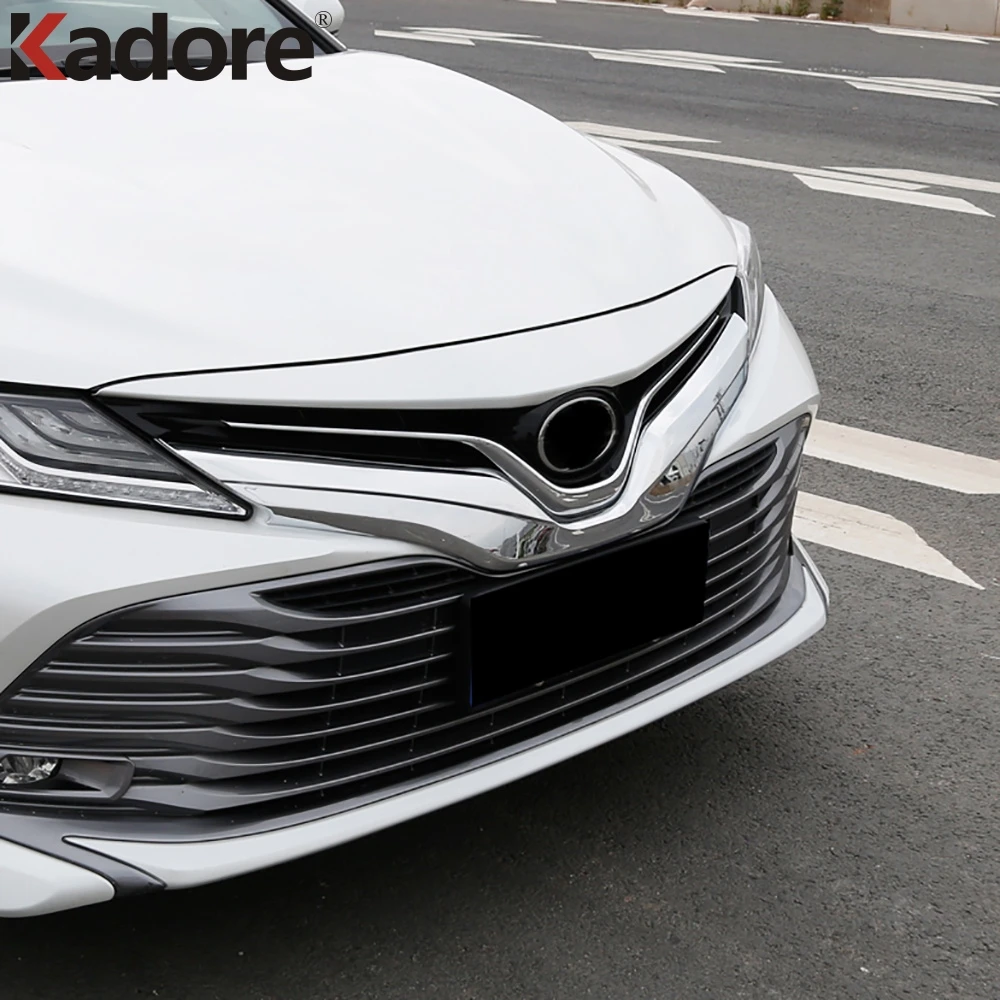 For Toyota Camry Le Xle 2018 2019 2020 Abs Chrome Front Grille Grill Hood  Cover Trim Exterior Decoration Accessories - Chromium Styling - AliExpress