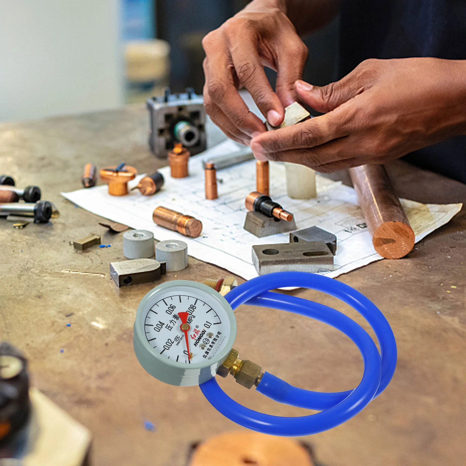 

Exhaust Blockage Detection System Pressure Tester Catalytic Plugging Car Accessories Stainless Steel Rubber Back