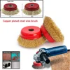 Angle Grinder Steel Wire Brush Grinding Derusting Deburring Polishing Cleaning Steel Wire Wheel Copper Plated Steel Wire Brush 1