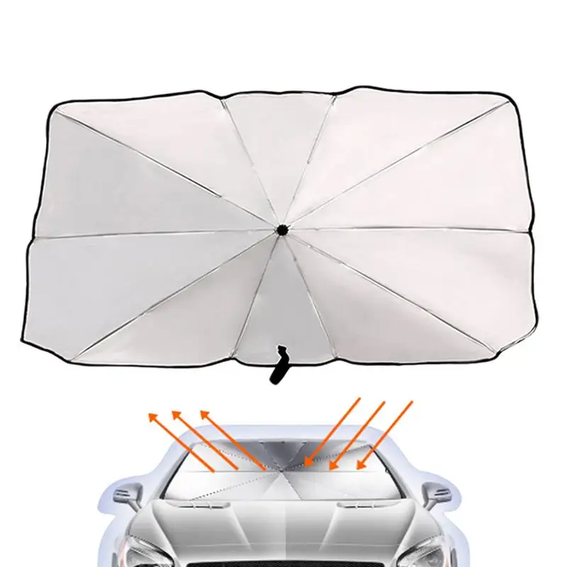 

Sunshade For Car Windshield Protective Silver Glue Front Windshield Sunshades Foldable Multifunctional Sun Protectors With 360