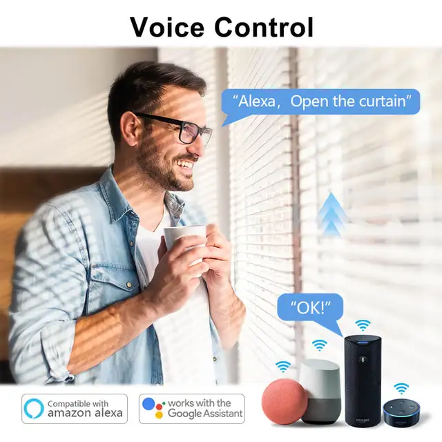 LoraTap Tuya Smart Life WiFi Curtains Blinds Switch Roller Shutters Motor Switch Backlight Style Google Home Alexa Voice Control 2