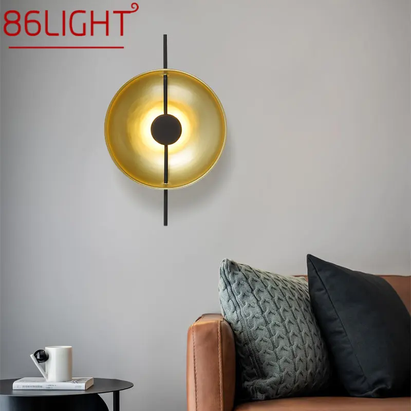 86Light Nordic Interior Gold Lampada Da Parete Led 3 Colori Modern Simple Creative Sconce Light Per La Decorazione Della Camera Da Letto Del Soggiorno