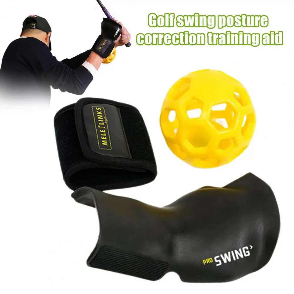 

Golf Swing Aid With Wrist Rest Wristband Hollow Ball Golf Swing Angle Trainer Arm Posture Corrector Golf Swing Practice Tool