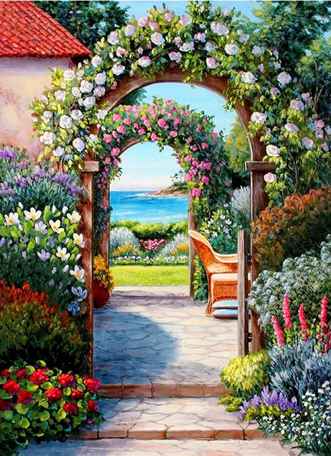 5D Scenery Diamond Painting DIY Landscape Diamond Mosaic Sunset Rhinestone Embroidery Full Drill Cross Stitch Kit Home Decore CY-FJ00113AE6
