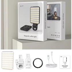 Magnetic Mini LED Ring Light for Enhanced Selfies and Streaming (WHITE)