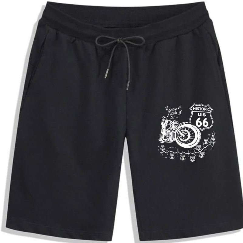 

2019 Route 66 Historic Highway Legend Biker Men shorts for men Summer Fashion Shorts