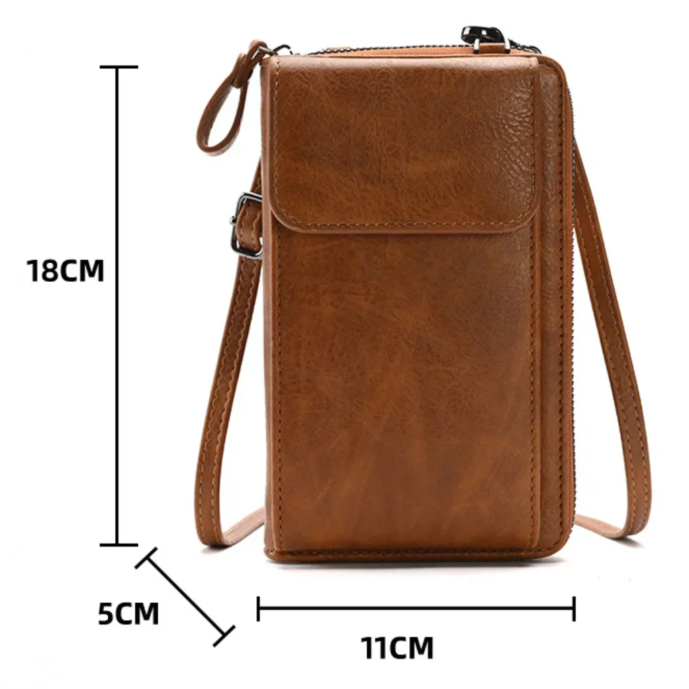 Handbag Fashion Small Crossbody Messenger Bags  Shoulder Bag Phone Wallet  PU Leather Purse Solid Color Wallet сумка женская