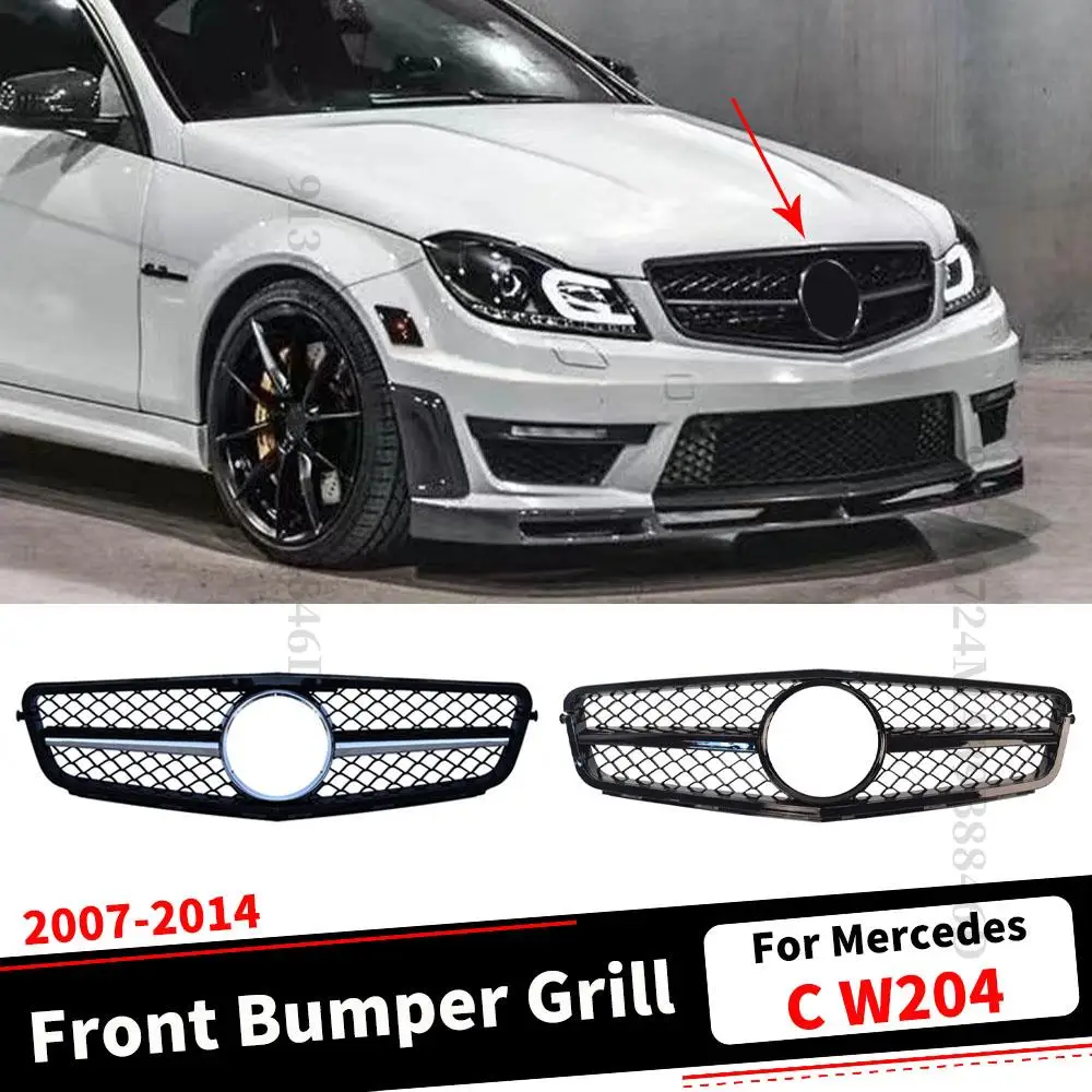 Grille Racing Grill Voor Mercedes W204 Benz C Klasse 2007 2014 C180