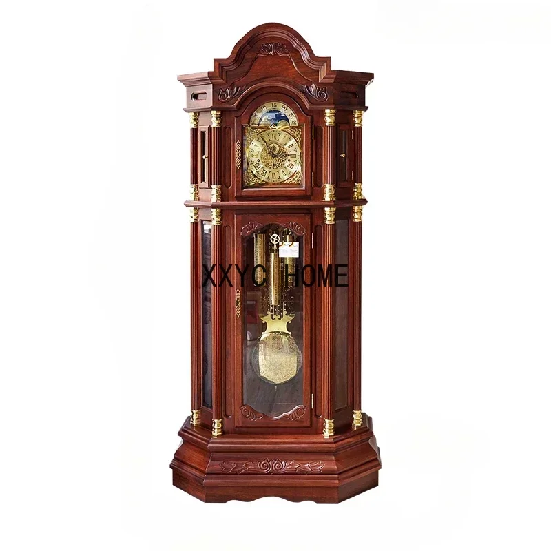 

Mechanical Floor Clock Living Room Home Villa Clock Chinese Retro the Grandfather Pendulum Clock