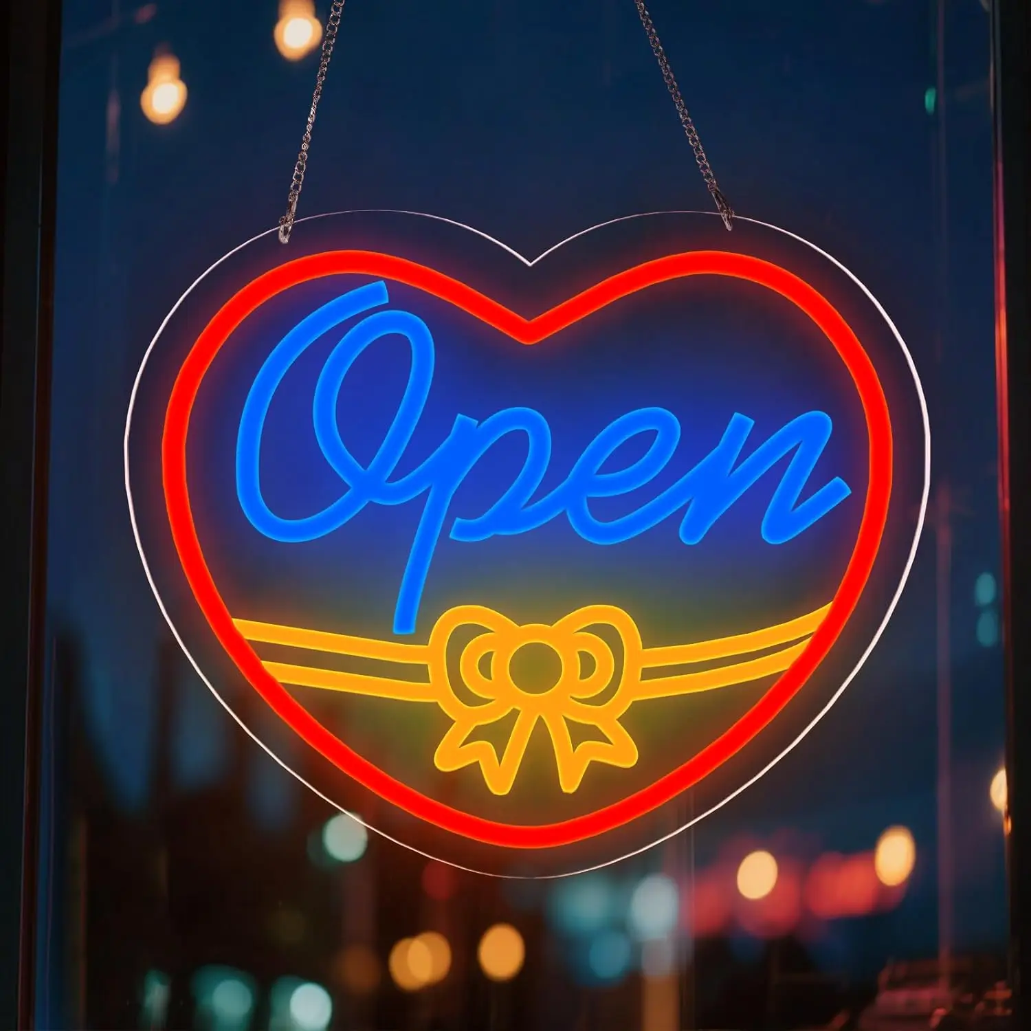 לוח ניאון פתוח עם תאורת LED USB לעסקים בחנות קפה בר מאפייה סלון מלון מסעדה קישוט אישי מתנה