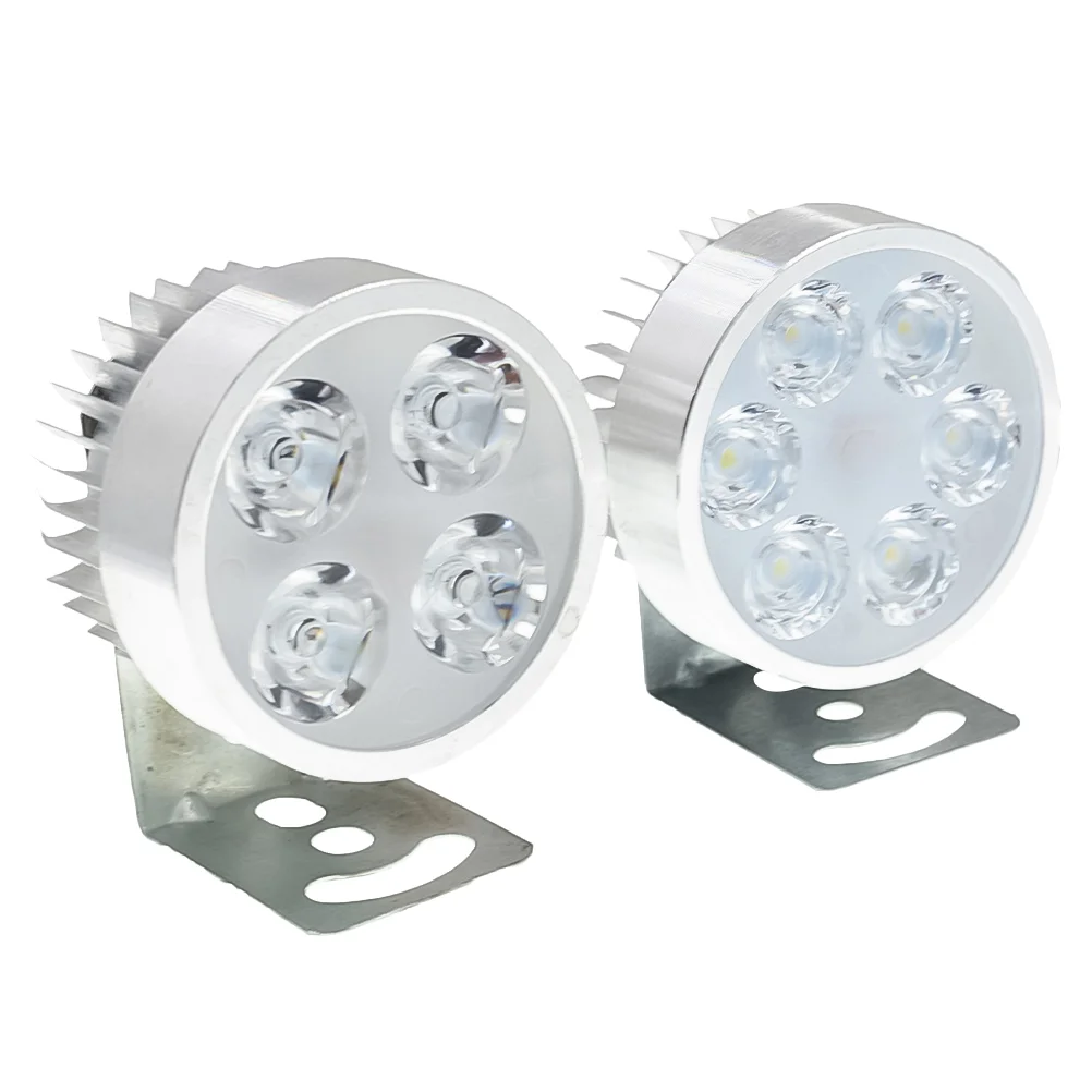 

2 Pcs Small Motorcycle Headlight Bike Headlights LED Bulb Aluminum Alloy Waterproof