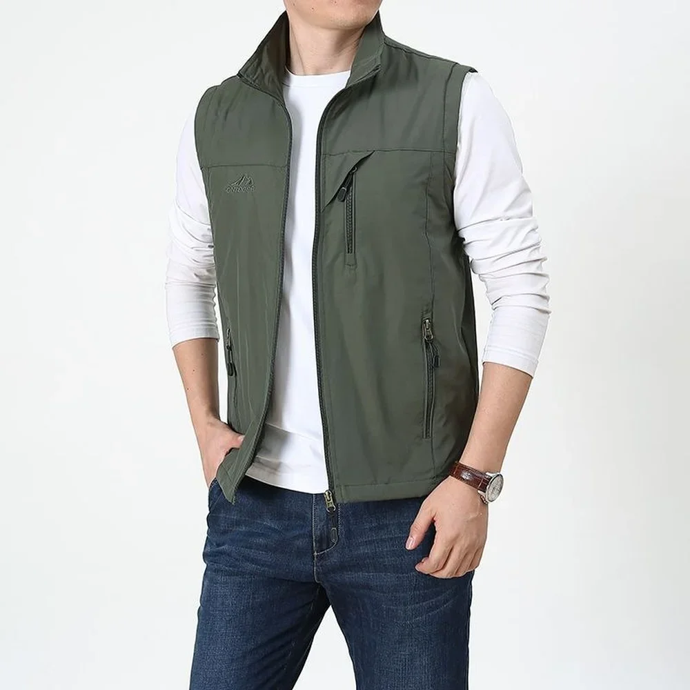 Men Outdoor Casual Sleeveless Vests And Jackets