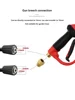 3-in-1 High Pressure Water Gun Kit, 3-Section Detachable, 1/4" Quick Connect, 5 Nozzles with Base, Fits M22-14/15 Thread 5