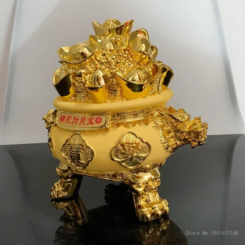 Creative Piggy Bank For Home Decoration, Lucky Gift, Electroplating Gold Accumulation Treasure Shape Ornaments, Money Boxes, 1Pc