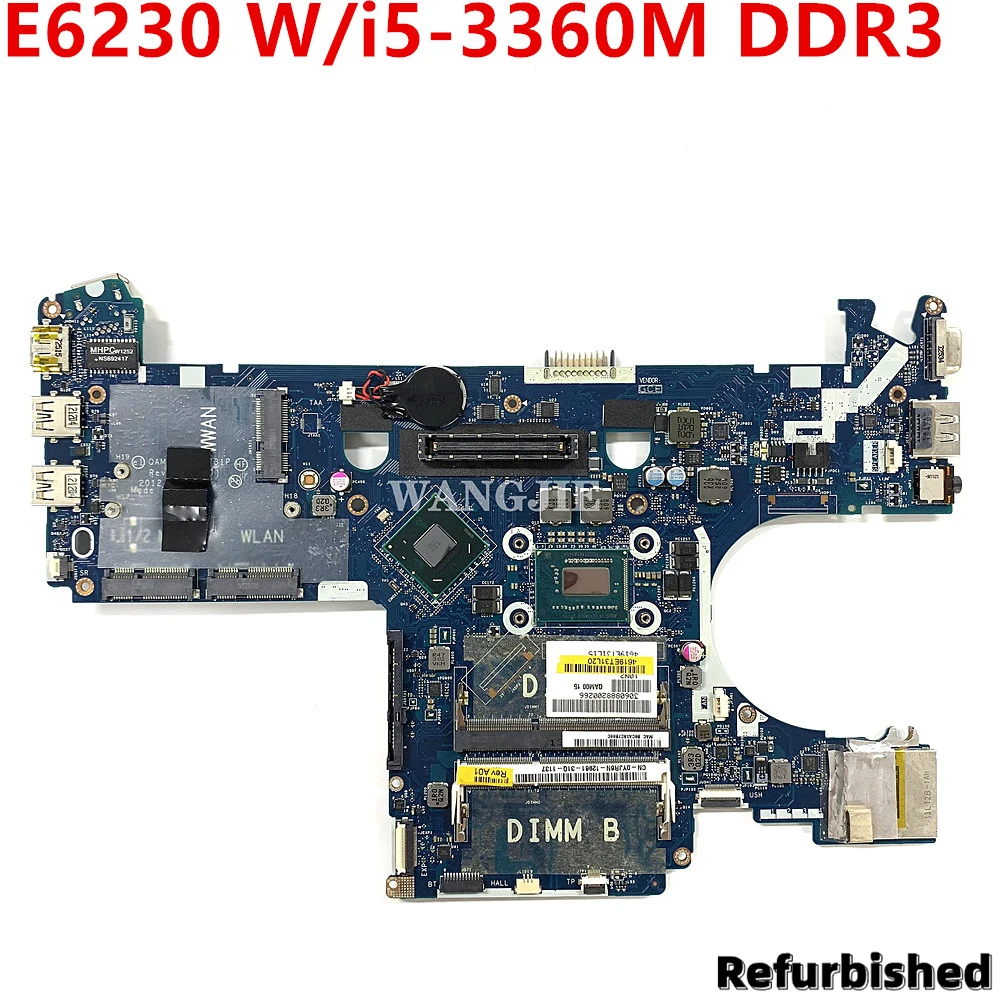 Ricondizionato Per La Scheda Madre Del Computer Portatile Dell Latitude E6230 Con Cpu I5-3360M Yjr6N Muslimate Cn-0Yjr6N 100% Completamente Testata