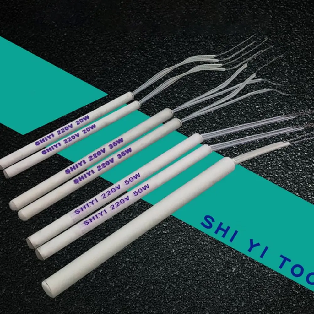 온도 조절 가능한 전기 납땜 인두 히터, 908 908S 납땜용 세라믹 내부 가열 요소, 220V, 20W, 35W, 50W, 75W