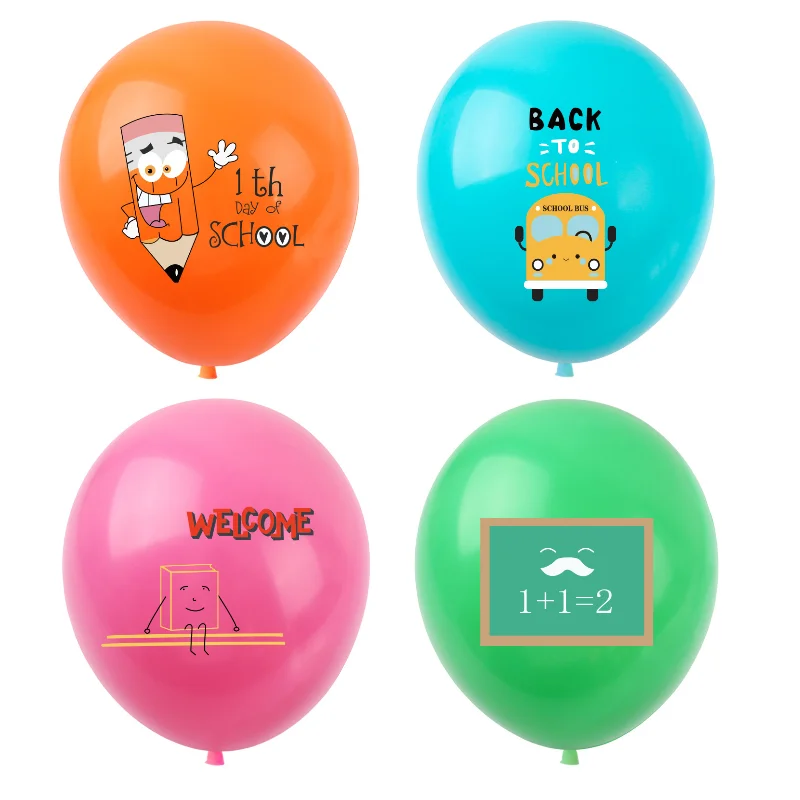 

Back To School Balloon Party Decoration Welcome 1th Day of Schoolcoming Season Kids Festival Gift Class Cake Topper Ballon