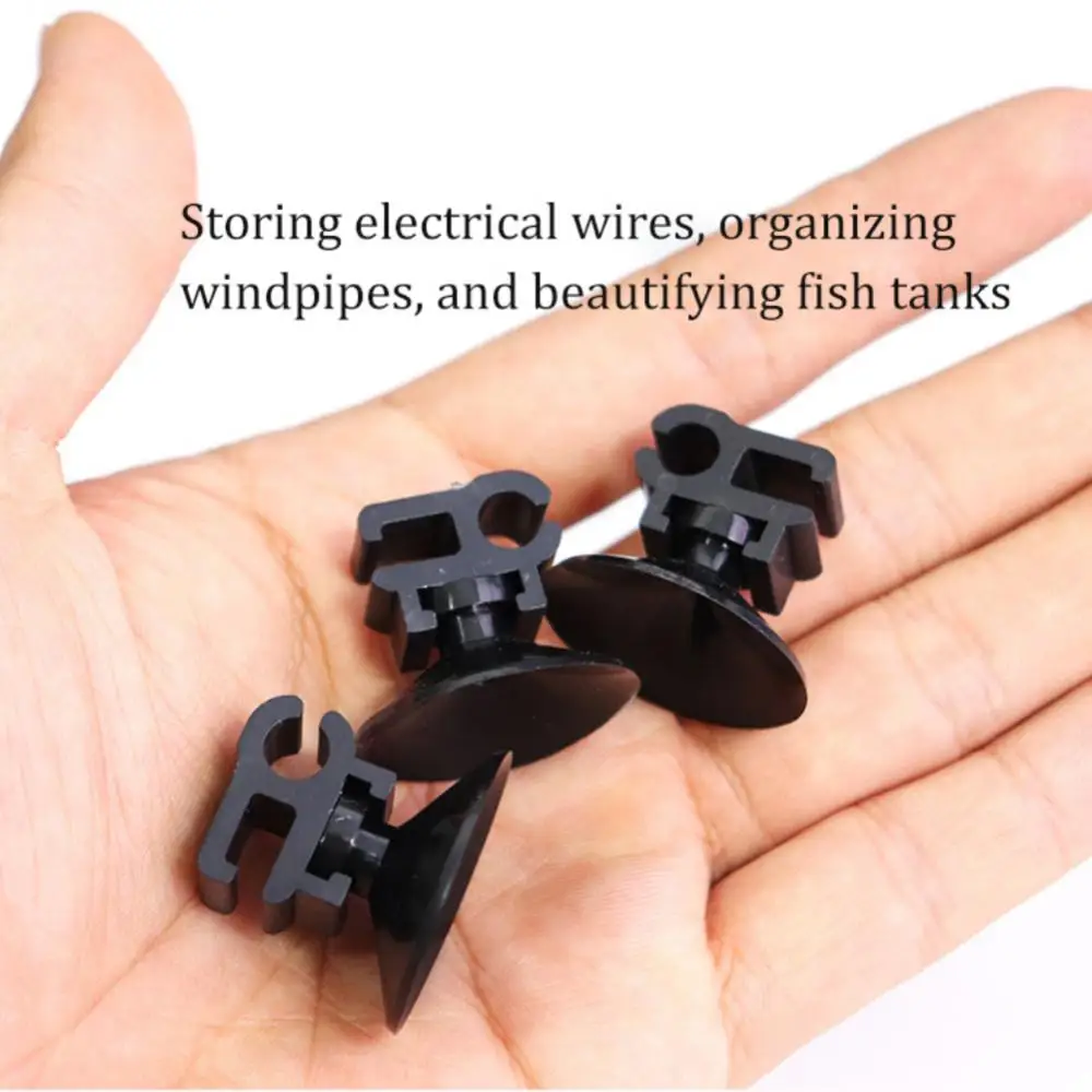 Wire Organizer Black White Power Line Buckle Wire Finisher Ventose Per Air Line Tubo Di Fissaggio Morsetti Supporto Forniture Per Acquari
