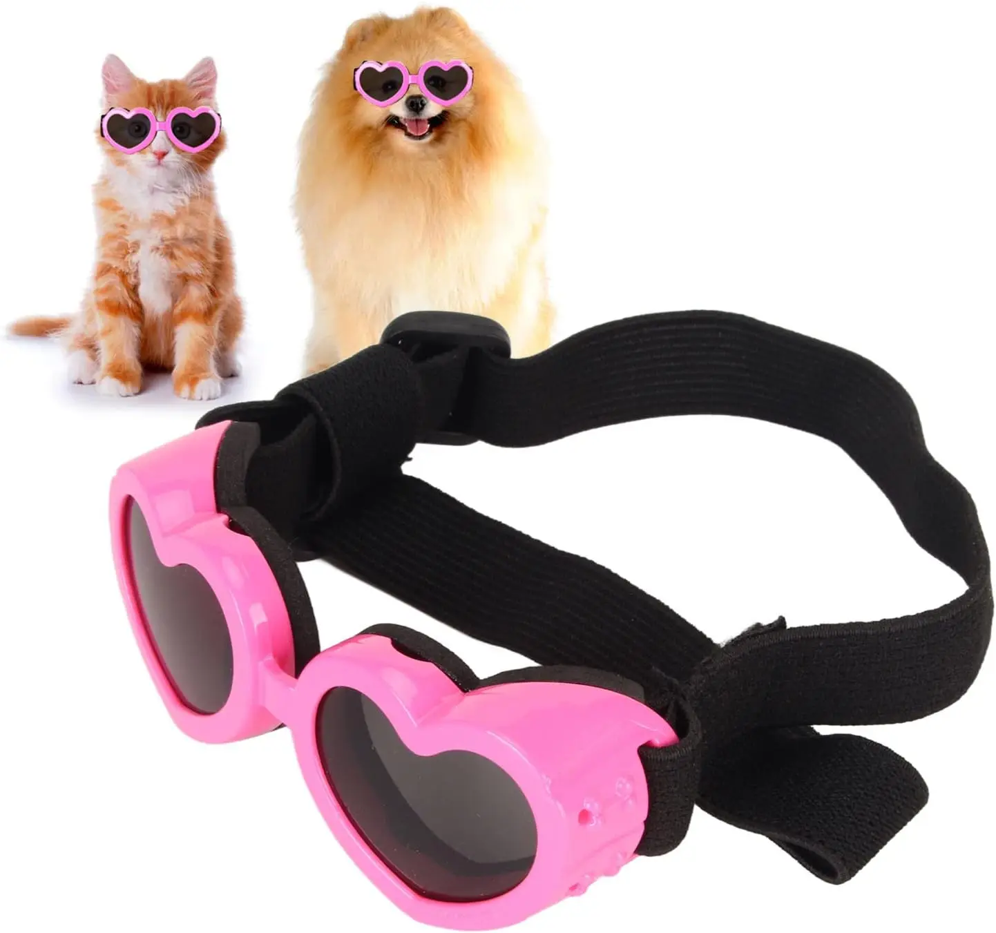 Premium Dog and Cat Sunglasses with Adjustable Strap - UV Protection & Windproof Pet Gift