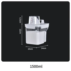 Clear Airtight Multipurpose Storage Container with Measuring Cup (1500ML)