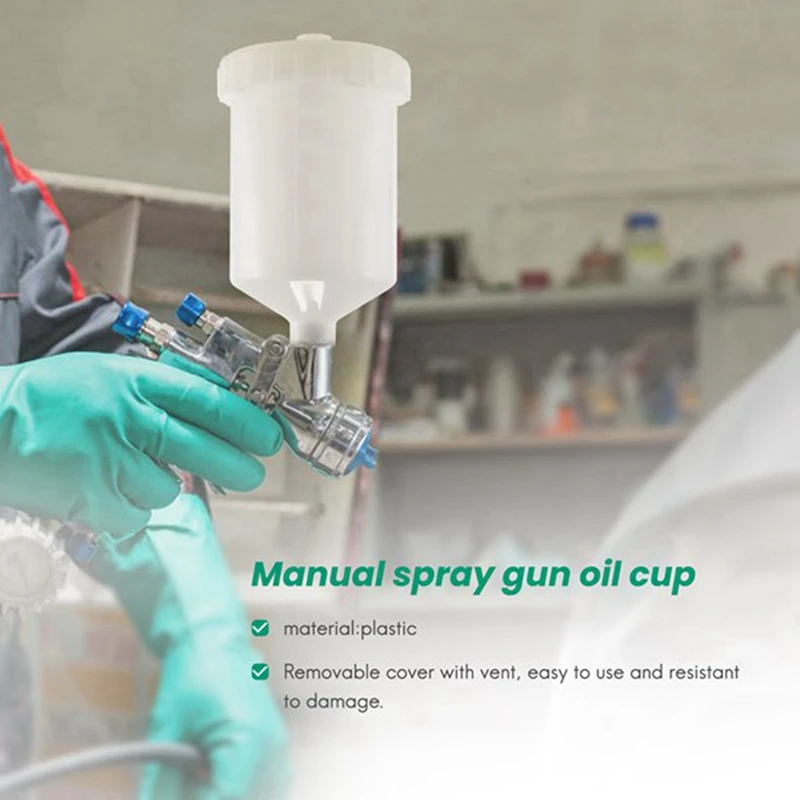 2 Pcs Hvlp Paint Cup Pot White Automotive Supplies For Sata Sprayer Cup Connector Jet Paint Sprayer