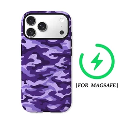 Violet Camo Magnetic Tough Phone Case - iPhone 17 (FC)