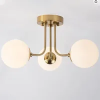 Plafonnier en Fer Forgé au Design Nordique Moderne, Luminaire Décoratif d'Nik, Idéal pour une Chambre à Coucher, un Salon ou un Couloir 3