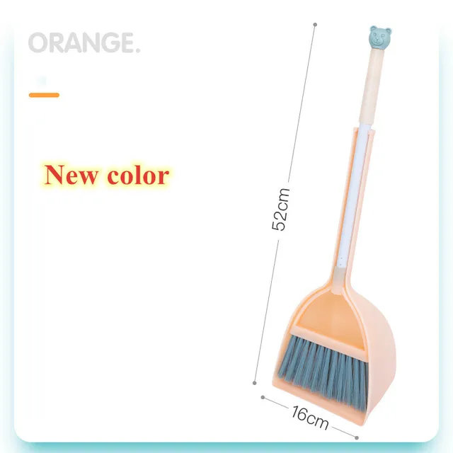 Children's Cleaning Tools Play House Mini Simulation Broom Mop Dustpan Set Kindergarten Pretend Play Sweeping Toys Combination 5